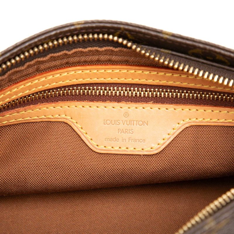 Louis Vuitton Monogram Trotteur Crossbody Shoulder Bag Brown Leather — view 6