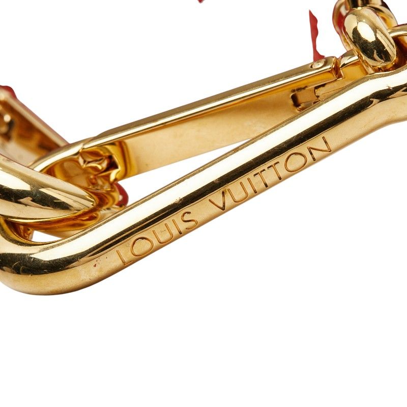 Louis Vuitton Shoulder Strap Red Leather — view 5