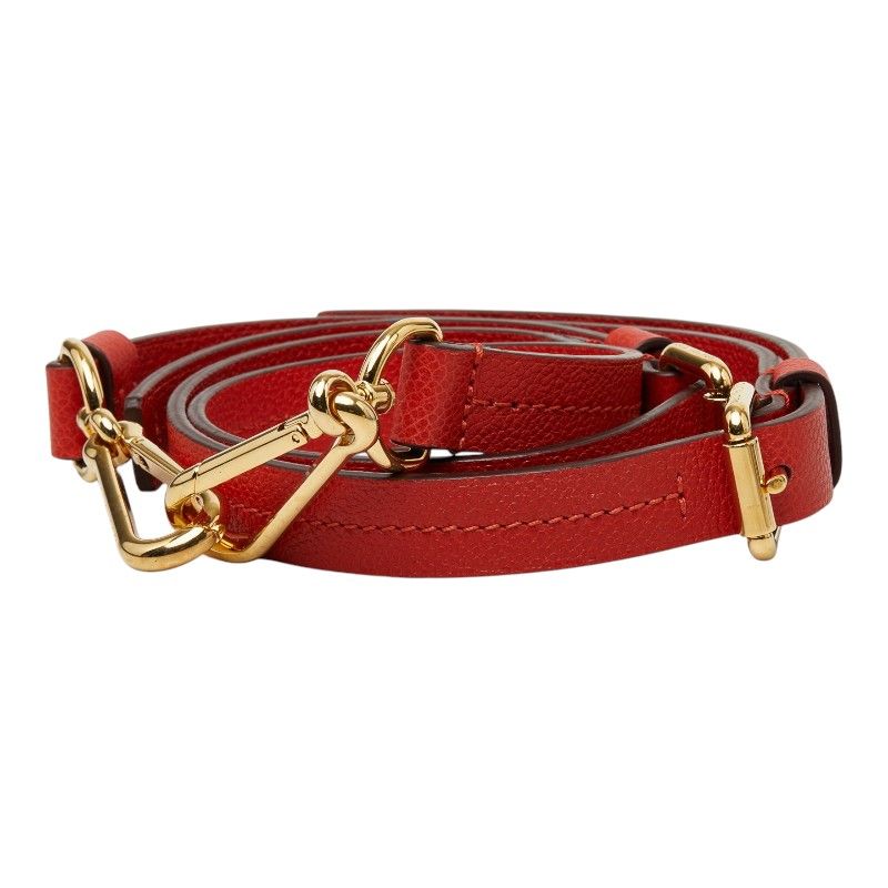 Louis Vuitton Shoulder Strap Red Leather — view 2
