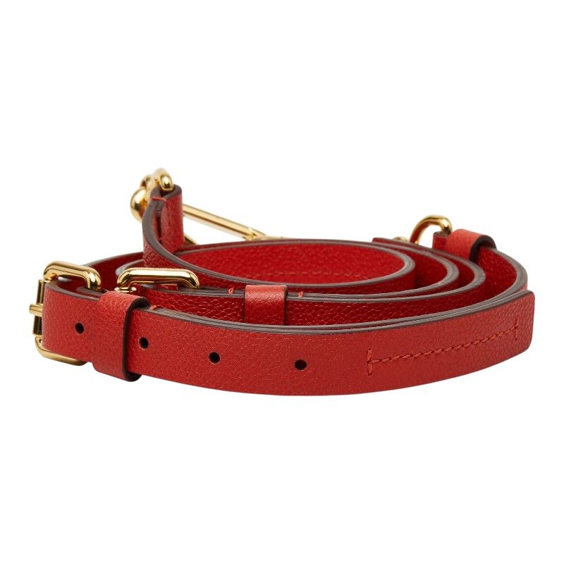 Louis Vuitton Shoulder Strap Red Leather — view 3