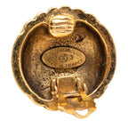 Chanel Vintage CC Logo Earrings Gold Plated — view 3
