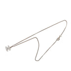 Chanel CC Logo Necklace Silver Metal Rhinestone — view 3