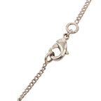 Chanel CC Logo Necklace Silver Metal Rhinestone — view 4