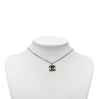 Chanel Vintage CC Logo Necklace Gold Black Plated — view 5