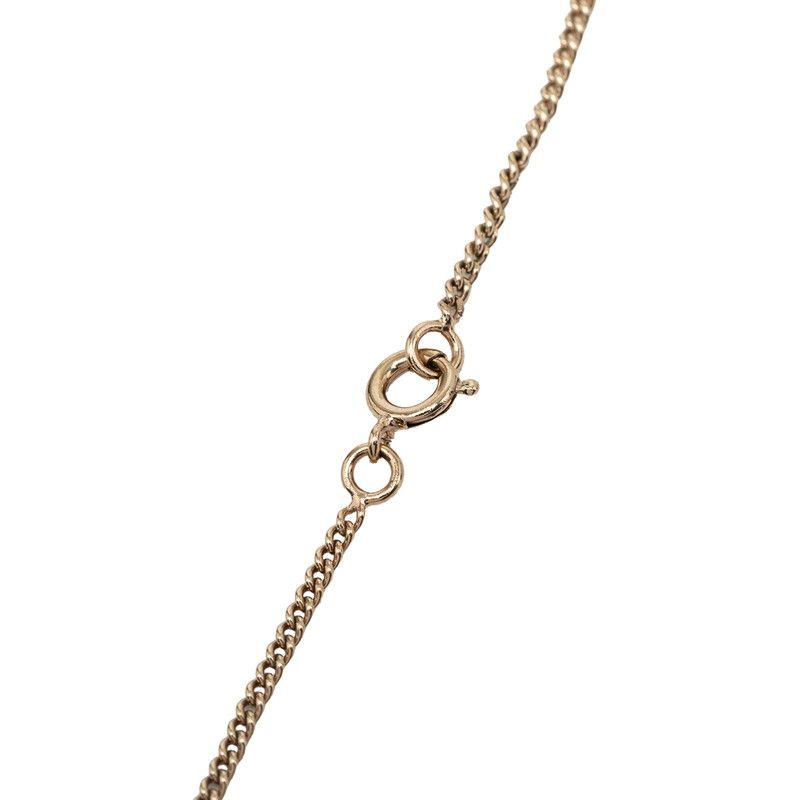 Chanel Vintage CC Logo Necklace Gold Black Plated — view 4