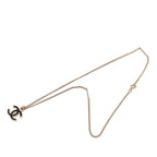 Chanel Vintage CC Logo Necklace Gold Black Plated — view 3