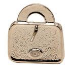 Chanel CC Logo Bag Motif Earrings Gold Pink White Plated Rhinestone — view 3