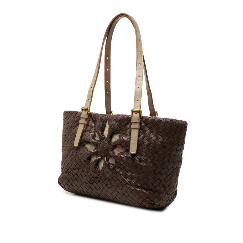 Bottega Veneta Intrecciato Marchese Tote Shoulder Bag Brown Leather — view 2