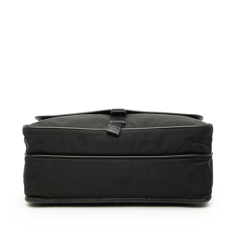Prada Crossbody Shoulder Bag Black Nylon Leather — view 3