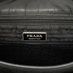 Prada Crossbody Shoulder Bag Black Nylon Leather — view 8