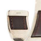 Hermes Bangle Silver Purple Metal Leather 1- Bracelet — view 5