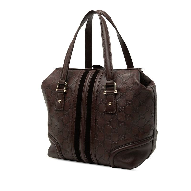 Gucci Guccissima Handbag Doctor's Bag Brown Leather — view 2
