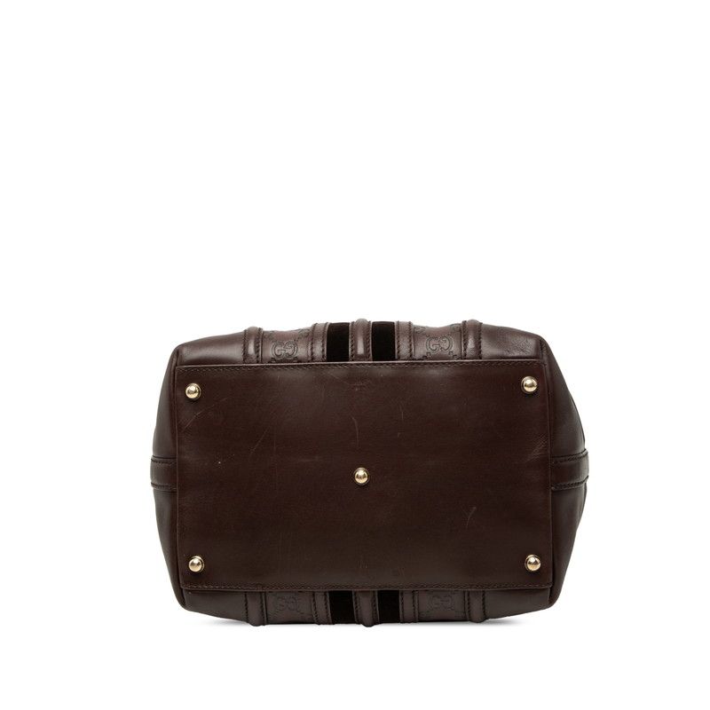Gucci Guccissima Handbag Doctor's Bag Brown Leather — view 3