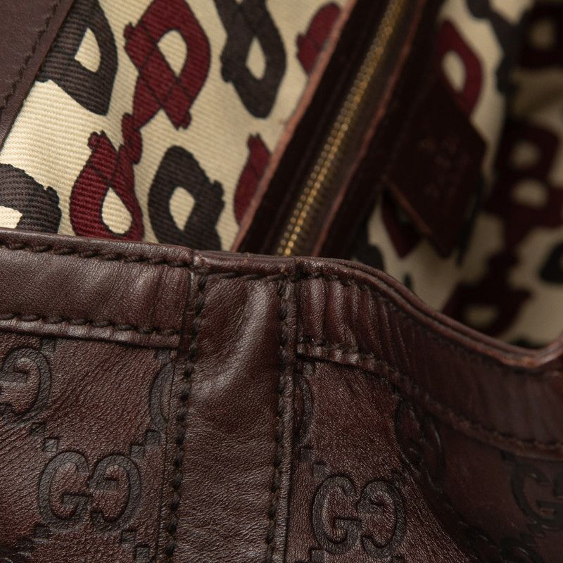 Gucci Guccissima Handbag Doctor's Bag Brown Leather — view 5