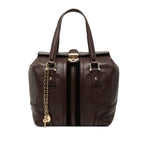 Gucci Guccissima Handbag Doctor's Bag Brown Leather