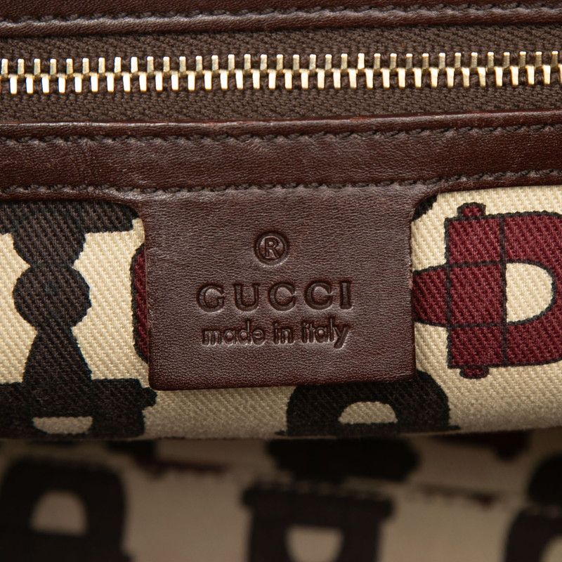 Gucci Guccissima Handbag Doctor's Bag Brown Leather — view 7