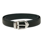 Louis Vuitton Taiga Ceinture Plain Belt Dark Green Silver Leather