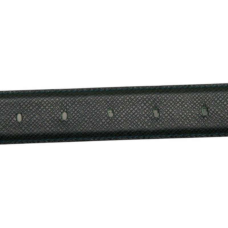 Louis Vuitton Taiga Ceinture Plain Belt Dark Green Silver Leather — view 4