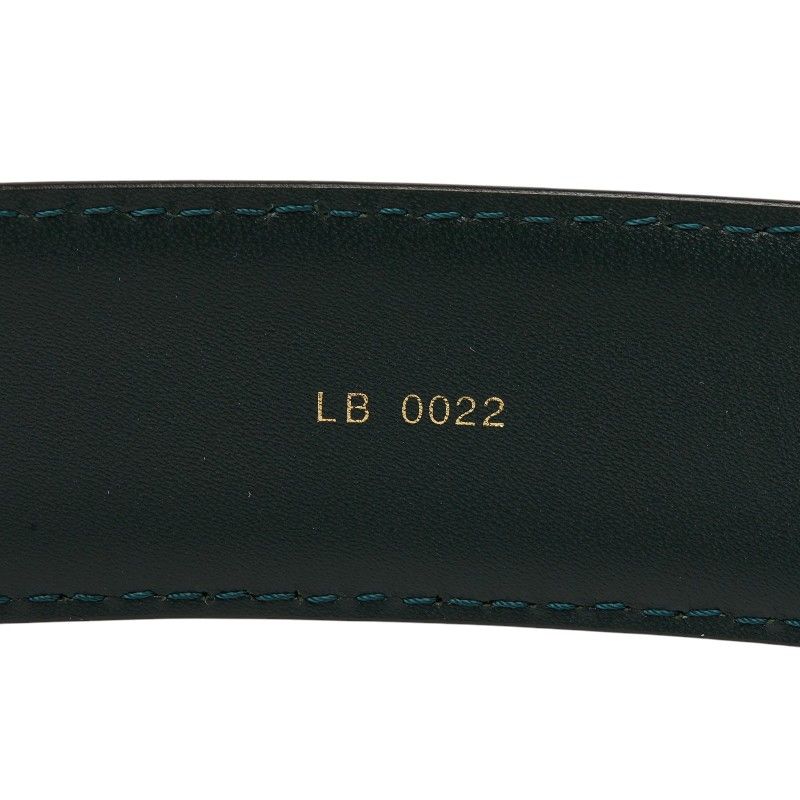 Louis Vuitton Taiga Ceinture Plain Belt Dark Green Silver Leather — view 8