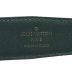 Louis Vuitton Taiga Ceinture Plain Belt Dark Green Silver Leather — view 9