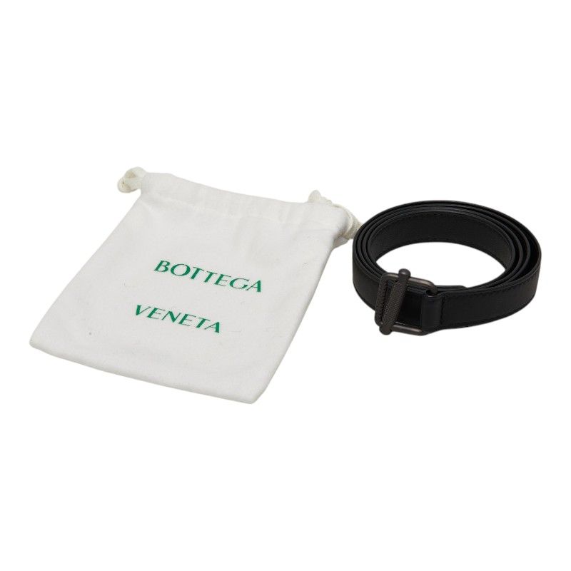 Bottega Veneta Lola Buckle Narrow Belt Black Leather — view 6