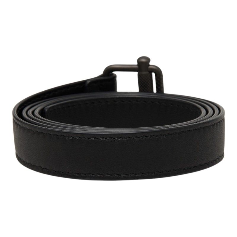 Bottega Veneta Lola Buckle Narrow Belt Black Leather — view 3
