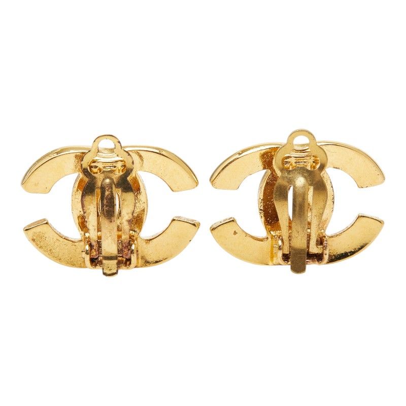 Chanel CC Logo Earrings 02 Gold Plated — view 3