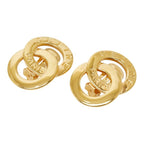 Celine Double Circle Earrings Gold Plated — view 2