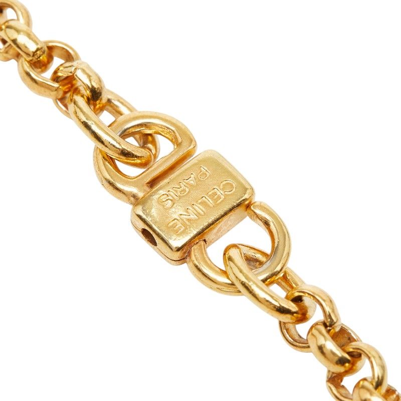 Celine Chain Pendant Gold Faux Pearl Plated — view 6