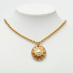 Celine Chain Pendant Gold Faux Pearl Plated — view 7