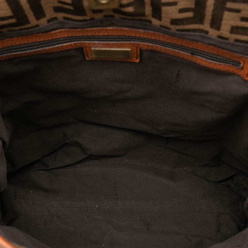 Fendi Zucca Tote Brown Canvas Leather — view 4