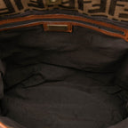 Fendi Zucca Tote Brown Canvas Leather — view 4