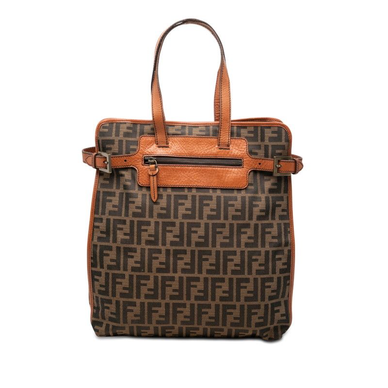 Fendi Zucca Tote Brown Canvas Leather