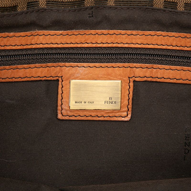 Fendi Zucca Tote Brown Canvas Leather — view 5