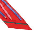 Hermes Twilly Come on Get Out Your Colored Pencils! Carre Libre Scarf White — view 3