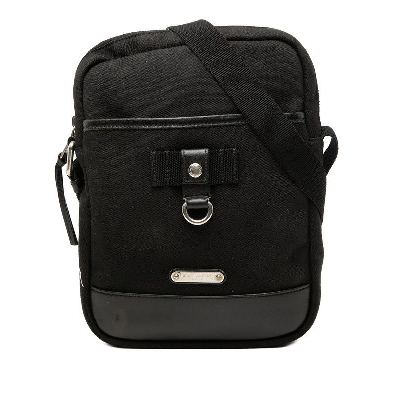 Saint Laurent Rivington Crossbody Shoulder Bag Black Canvas Leather