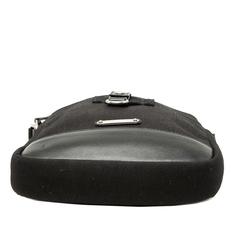 Saint Laurent Rivington Crossbody Shoulder Bag Black Canvas Leather — view 3