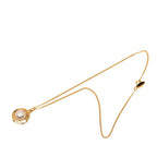 Chanel Vintage Circle Logo Necklace Gold Plated Faux Pearl — view 3
