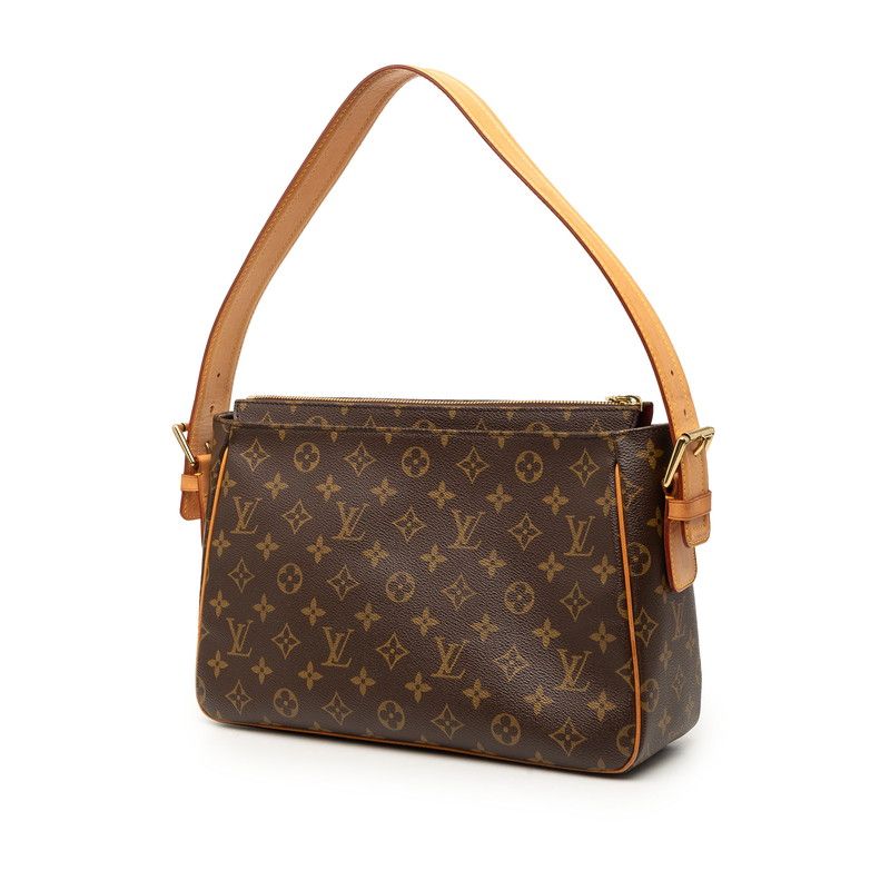 Louis Vuitton Monogram Viva Cite GM Shoulder Bag Brown Leather — view 2