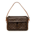 Louis Vuitton Monogram Viva Cite GM Shoulder Bag Brown Leather