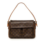 Louis Vuitton Monogram Viva Cite GM Shoulder Bag Brown Leather