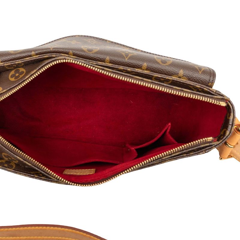 Louis Vuitton Monogram Viva Cite GM Shoulder Bag Brown Leather — view 4