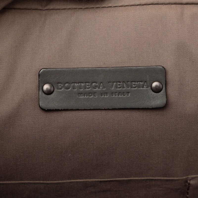 Bottega Veneta Intrecciato Business Briefcase Shoulder Bag 2-Way Gray Leather — view 5