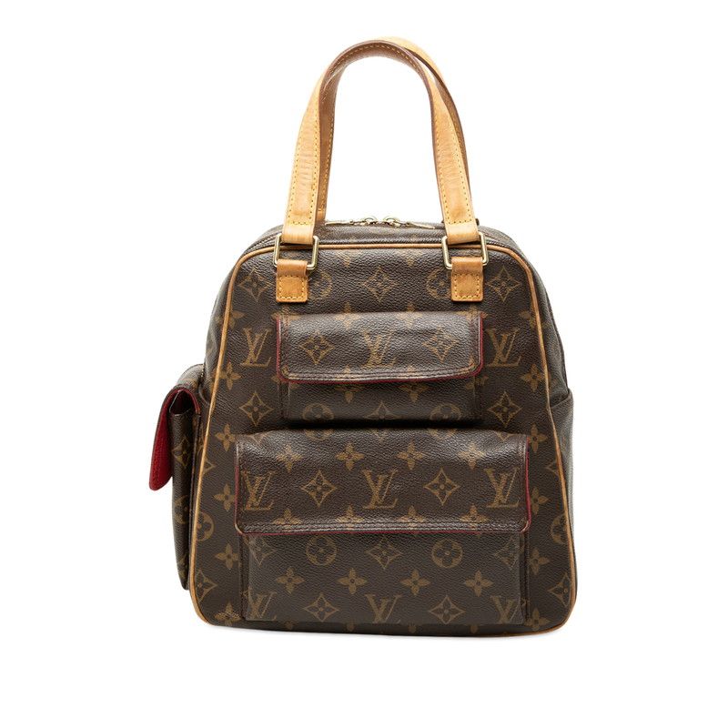 Louis Vuitton Monogram Exantrie Cite Handbag Brown Leather