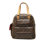 Louis Vuitton Monogram Exantrie Cite Handbag Brown Leather