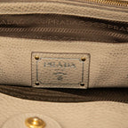Prada 2-Way Shoulder Bag Beige Leather — view 7