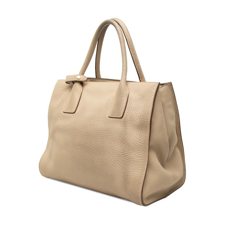 Prada 2-Way Shoulder Bag Beige Leather — view 2