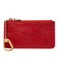 Louis Vuitton Epi Pochette Cles Coin Purse Castilian Red Leather