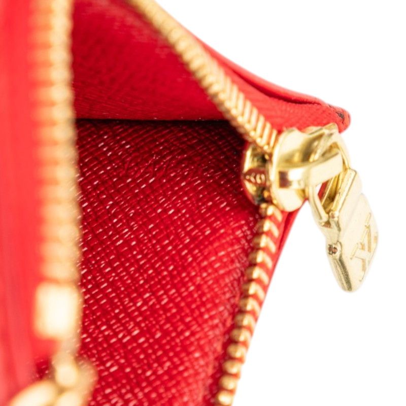 Louis Vuitton Epi Pochette Cles Coin Purse Castilian Red Leather — view 6