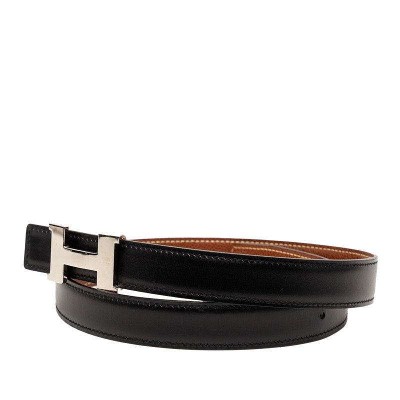 Hermes Constance Belt Reversible 65 Black Brown Box Calf Courchevel — view 2